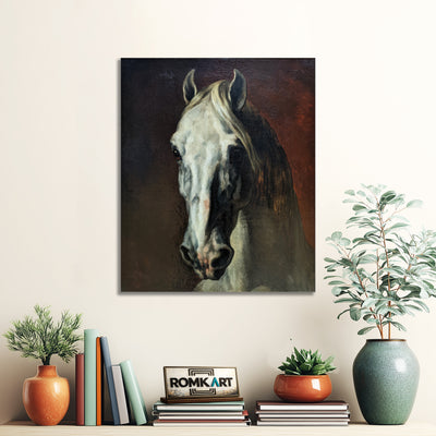 Theodore Gericault Head Of A White Horse 1815 – Reproduction
