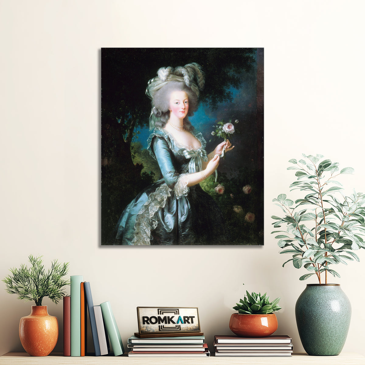 Elisabeth Vigee Le Brun Marie Antoinette With A Rose 1783 – Reproduction