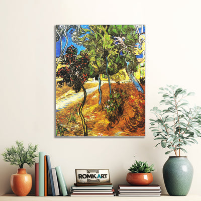 Vincent Van Gogh Trees In The Garden Of Saint Paul Hospital – Reproduction