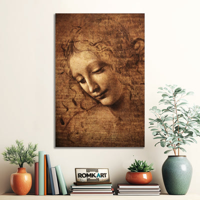 Leonardo Da Vinci La Scapigliata Head Of A Young Woman With Tousled Hair – Reproduction