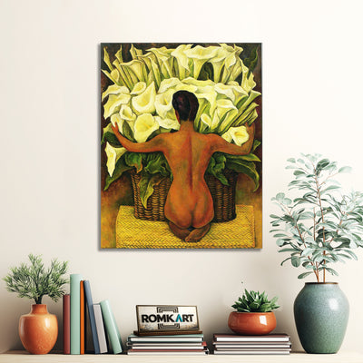 Diego Rivera Nude With Calla Lilies 1944 – Reproduction