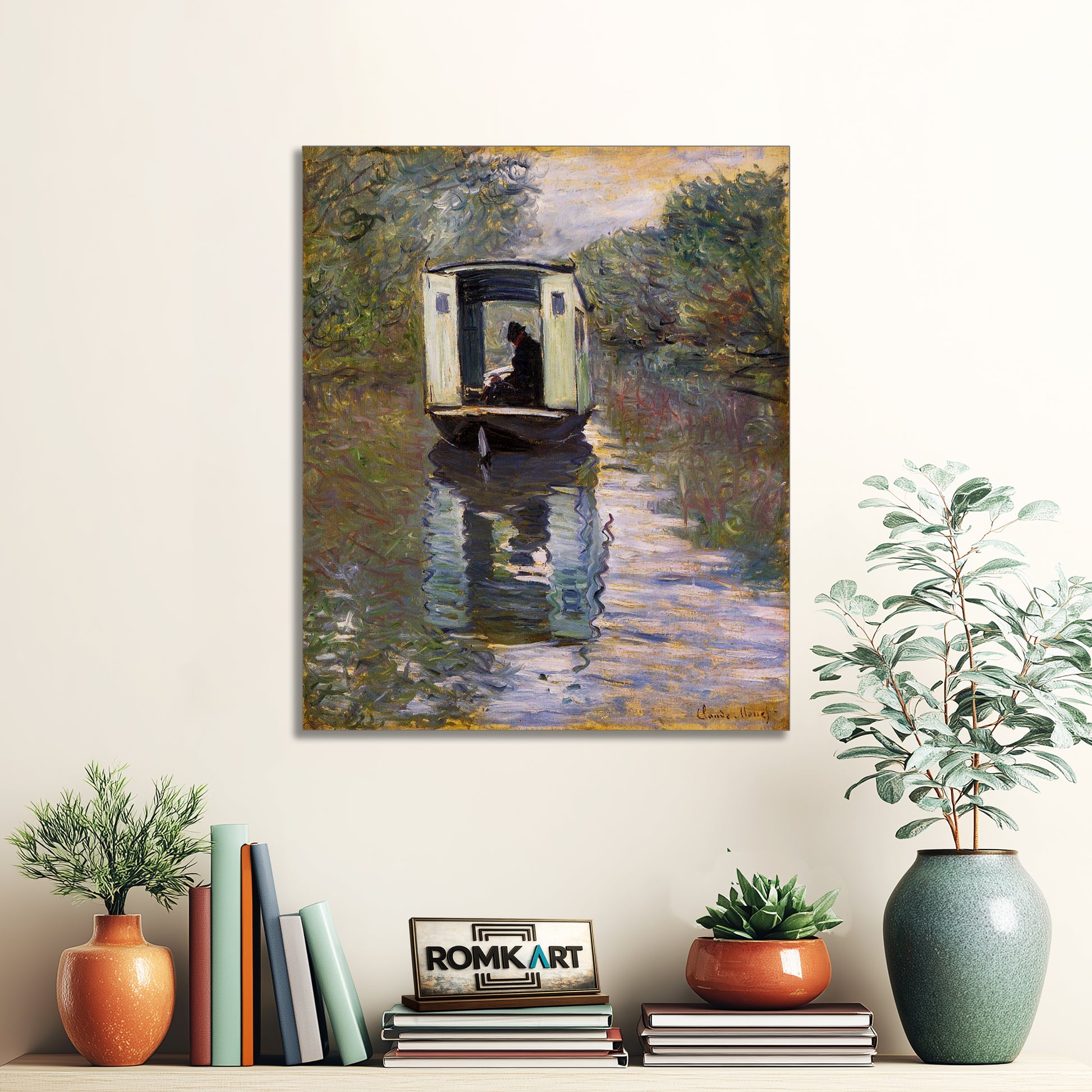 Claude Monet The Studio Boat Le Bateau-atelier 1876 – Reproduction
