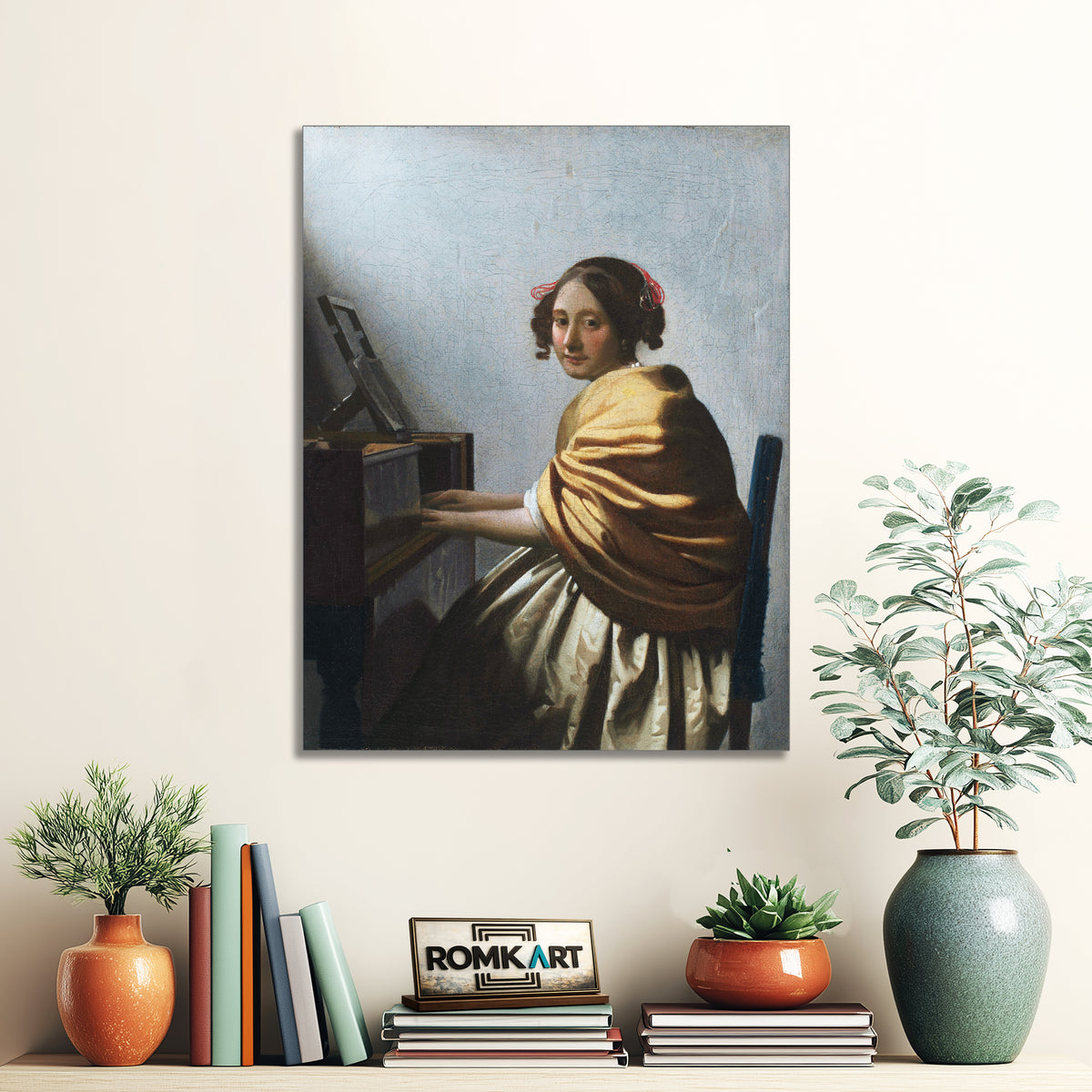Johannes Vermeer A Young Woman Seated At The Virginals 1670-1672 – Reproduction