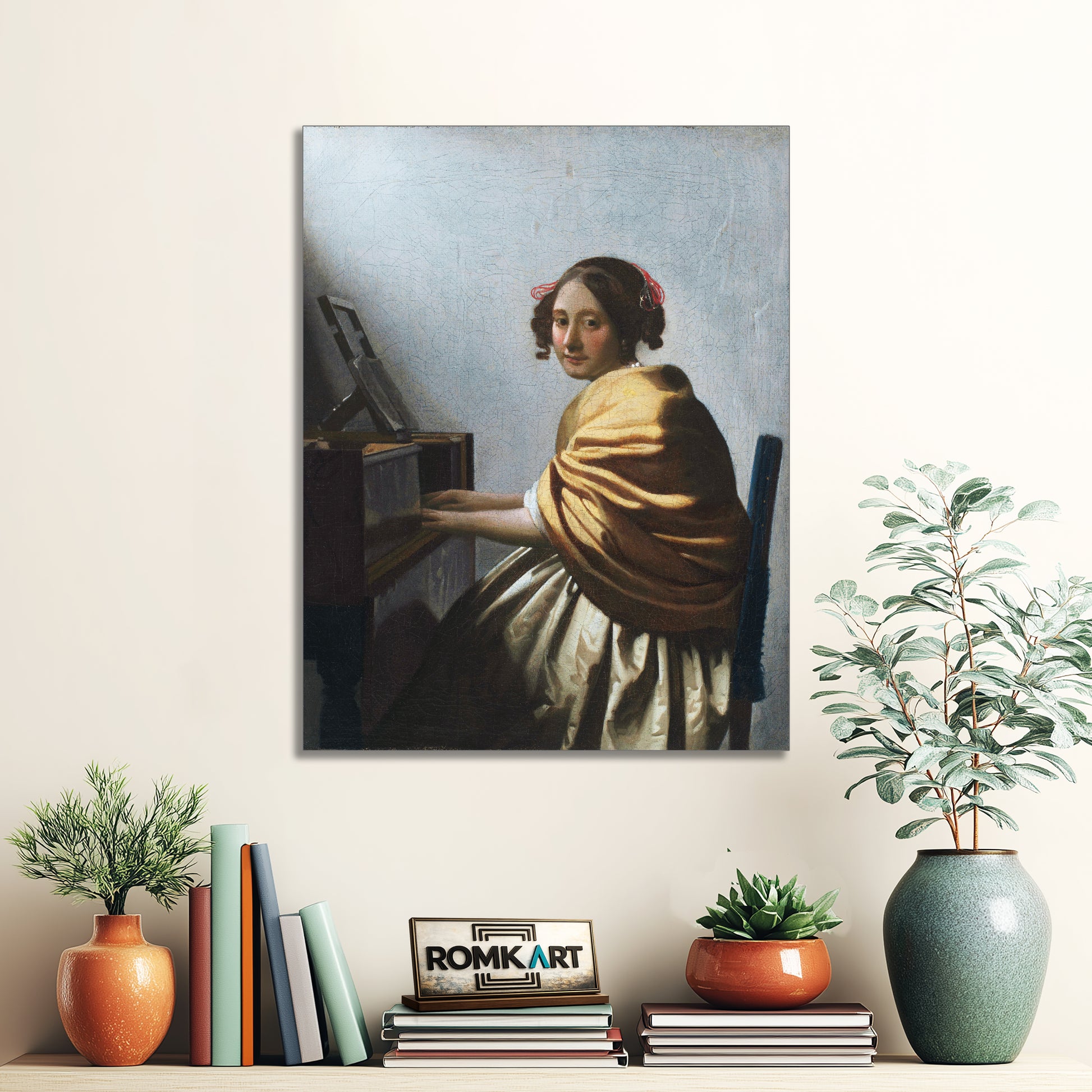 Johannes Vermeer A Young Woman Seated At The Virginals 1670-1672 – Reproduction