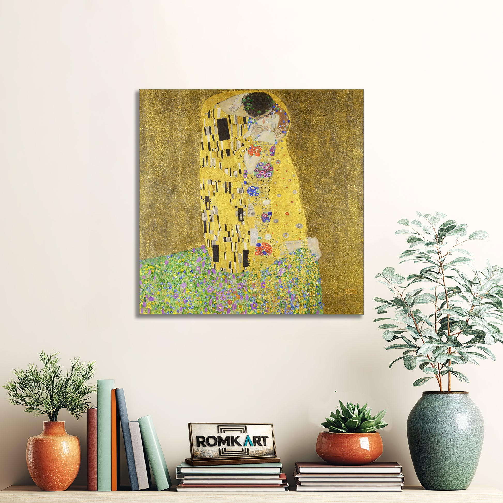 Gustav Klimt The Kiss 1907-1908 – Reproduction