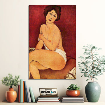 Amedeo Modigliani Nude Sitting On A Divan 1917 – Reproduction