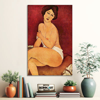 Amedeo Modigliani Nude Sitting On A Divan 1917 – Reproduction