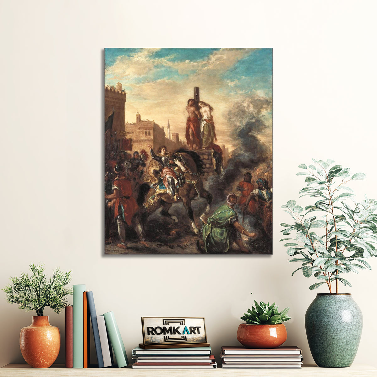 Eugene Delacroix Clorinda Rescues Olindo And Sophronia 1856 – Reproduction