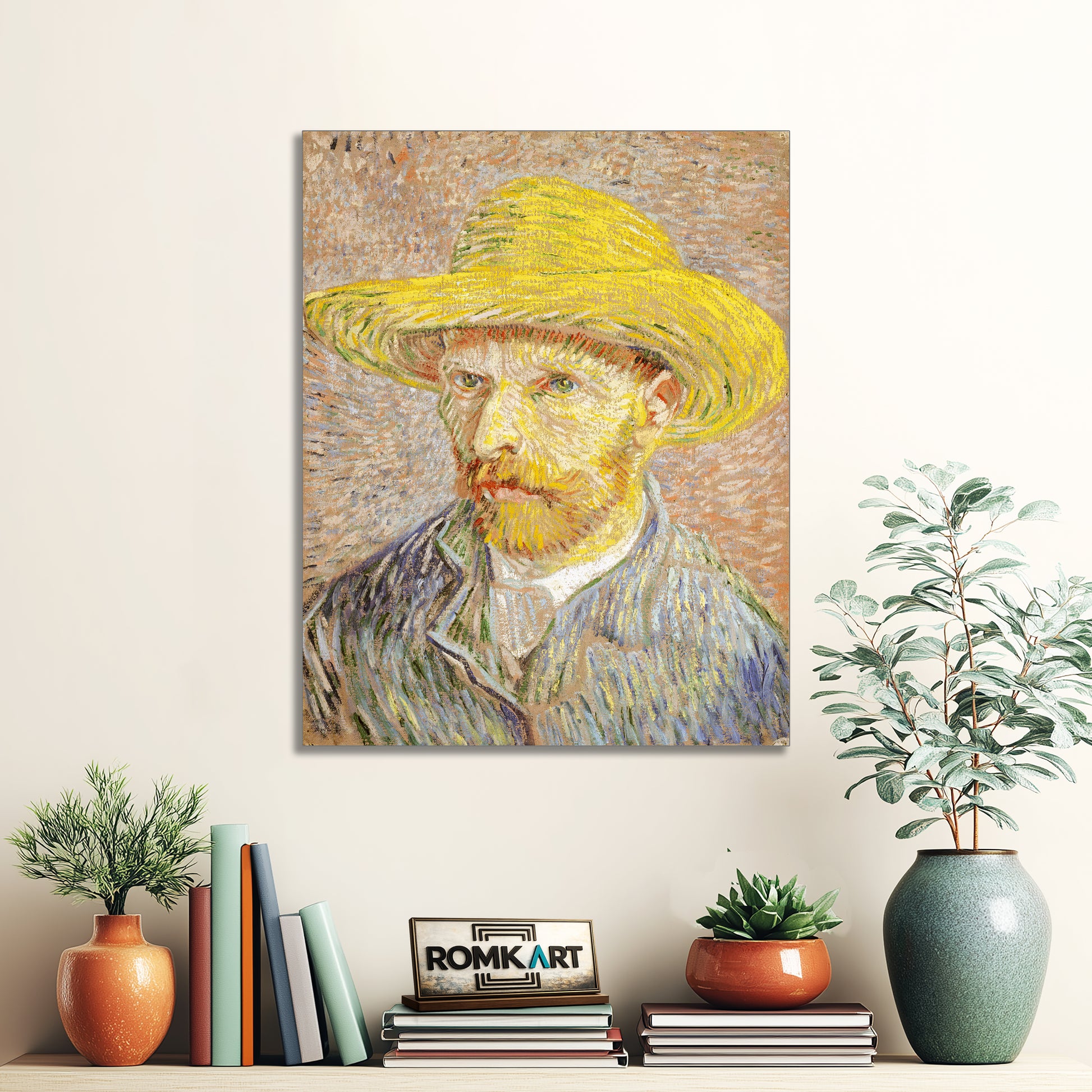 Vincent Van Gogh Self Portrait With A Straw Hat 1887 – Reproduction