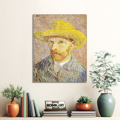 Vincent Van Gogh Self Portrait With A Straw Hat 1887 – Reproduction