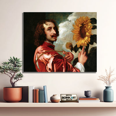Anthony Van Dyck Self-portrait With A Sunflower 1633 – Reproduction