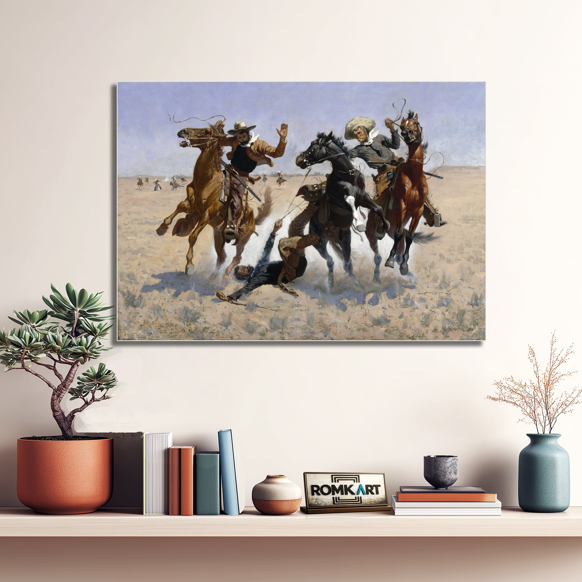 Frederic Remington Aiding A Comrade 1890 – Reproduction