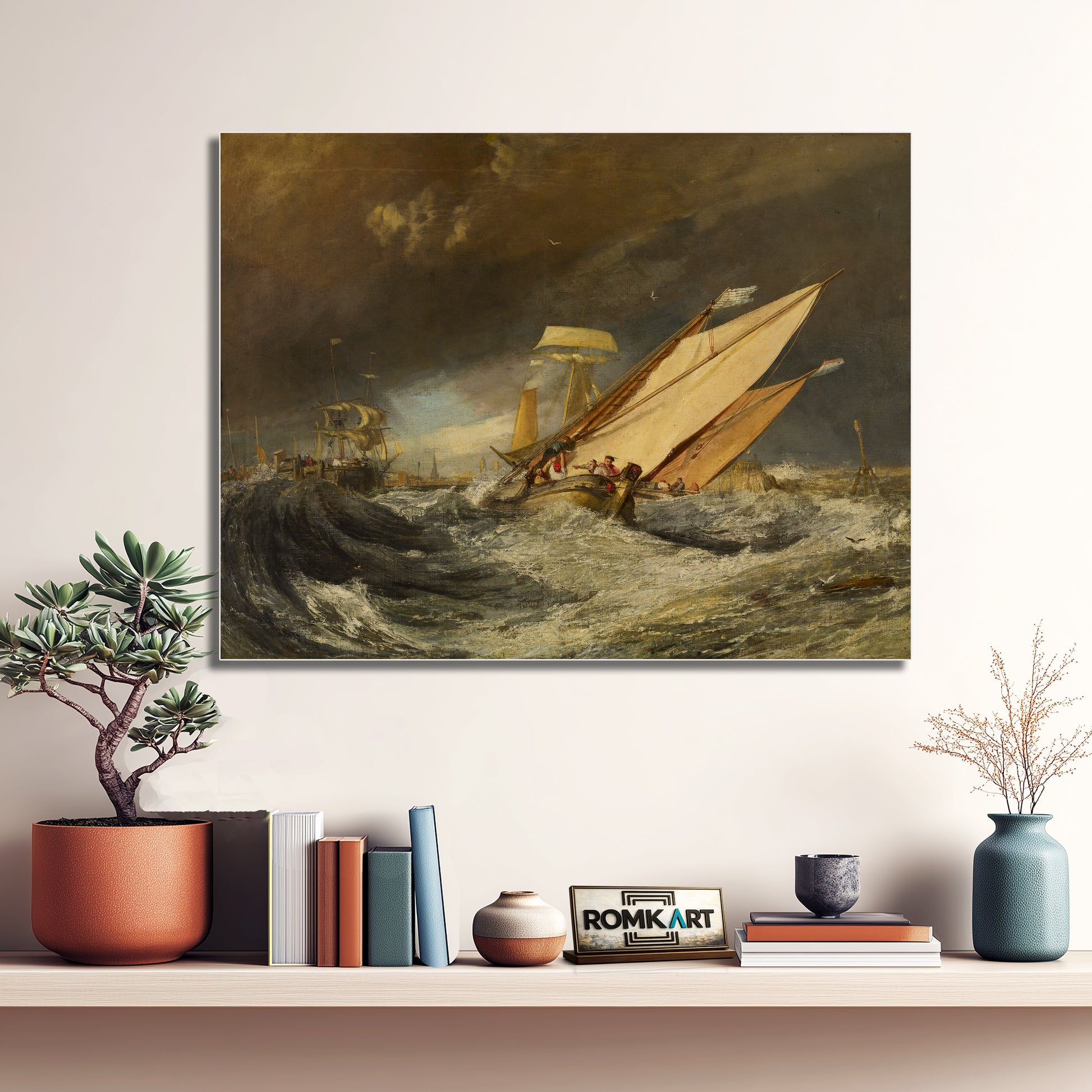 William Turner Fishing Boats Entering Calais Harbor C 1803 – Reproduction