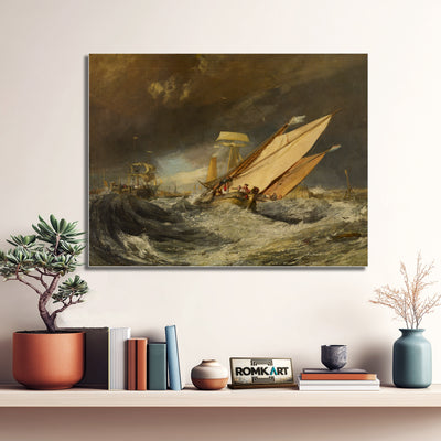 William Turner Fishing Boats Entering Calais Harbor C 1803 – Reproduction
