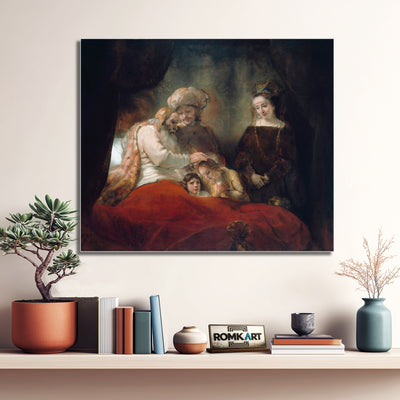 Rembrandt Jacob Blessing The Sons Of Joseph 1656 – Reproduction