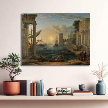Claude Lorrain Seaport With The Embarkation Of The Queen Of Sheba 1648 – Reproduction