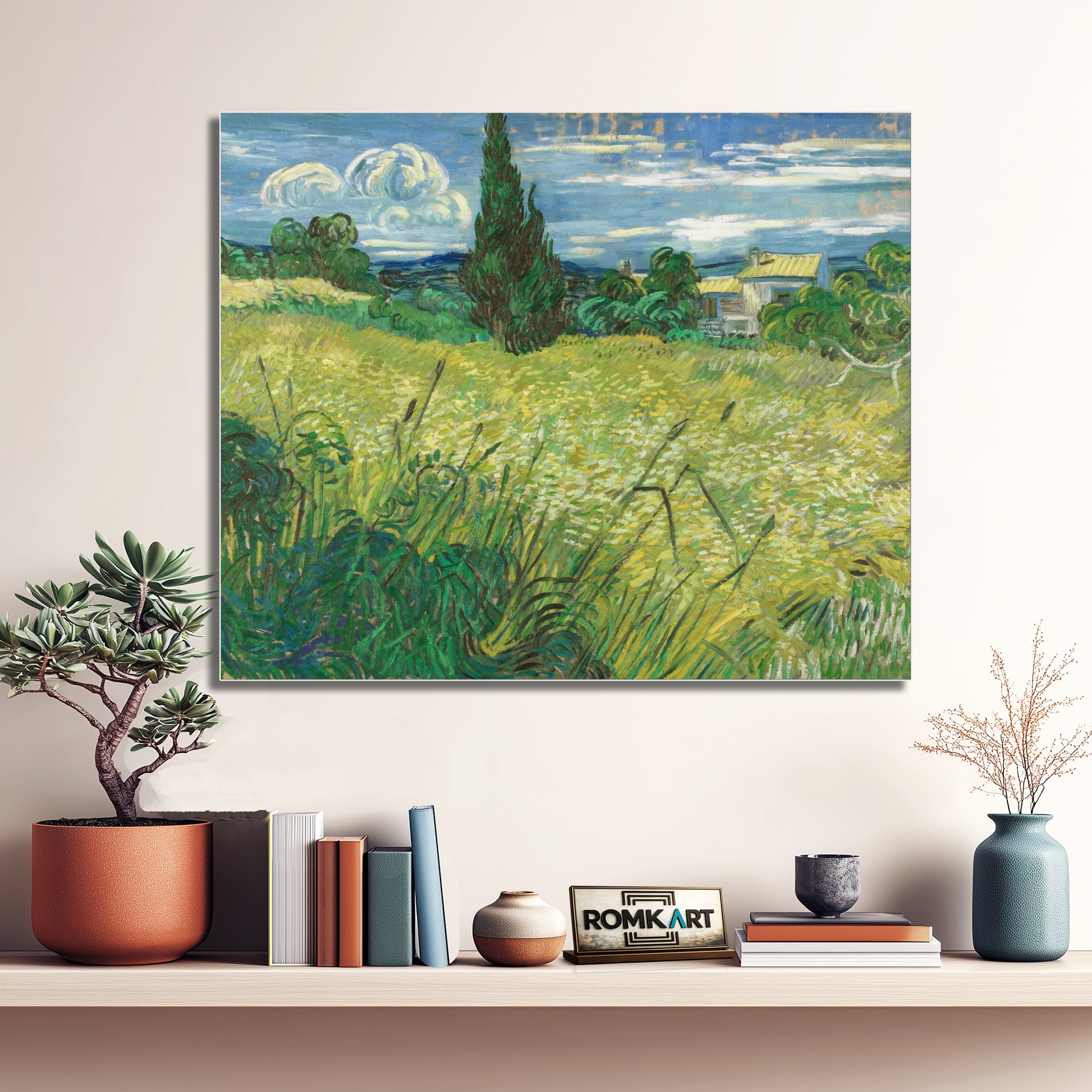 Vincent Van Gogh Green Wheat Field With Cypress 1889 – Reproduction