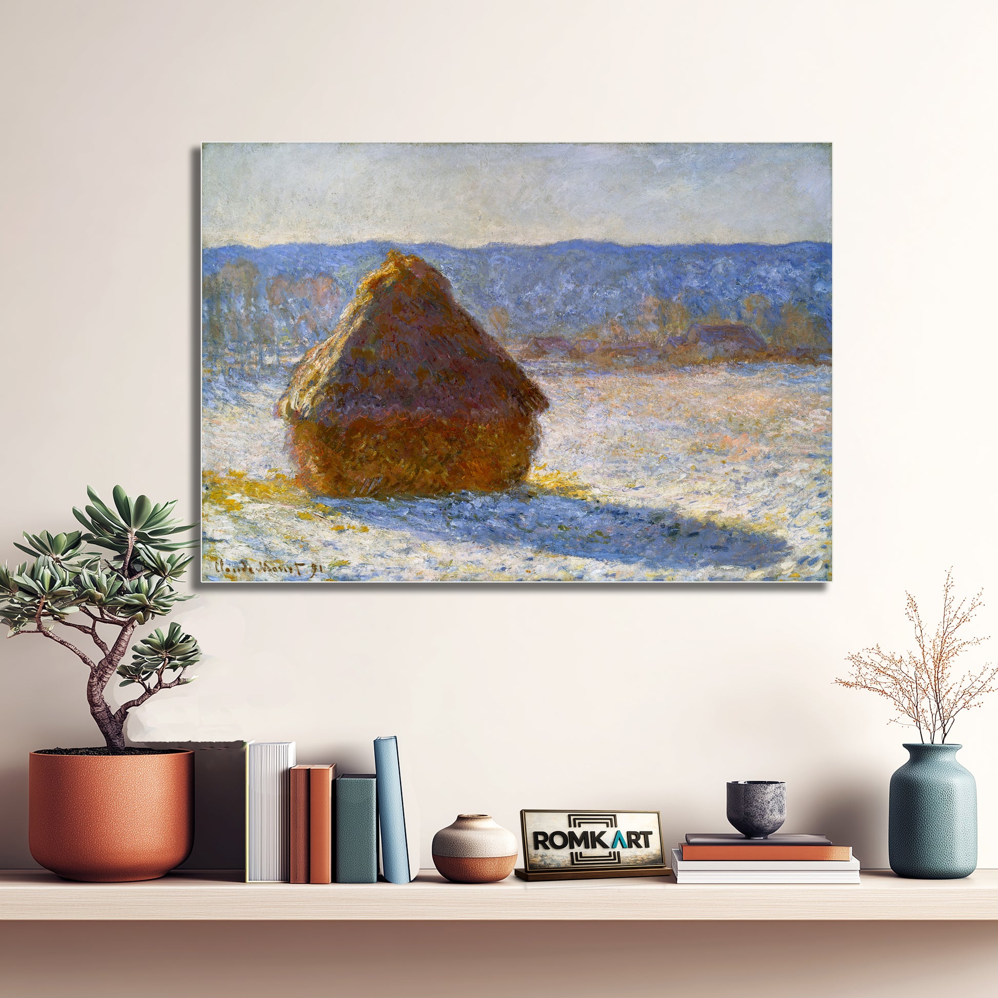 Claude Monet Grainstack Snow Effect 1891 – Reproduction