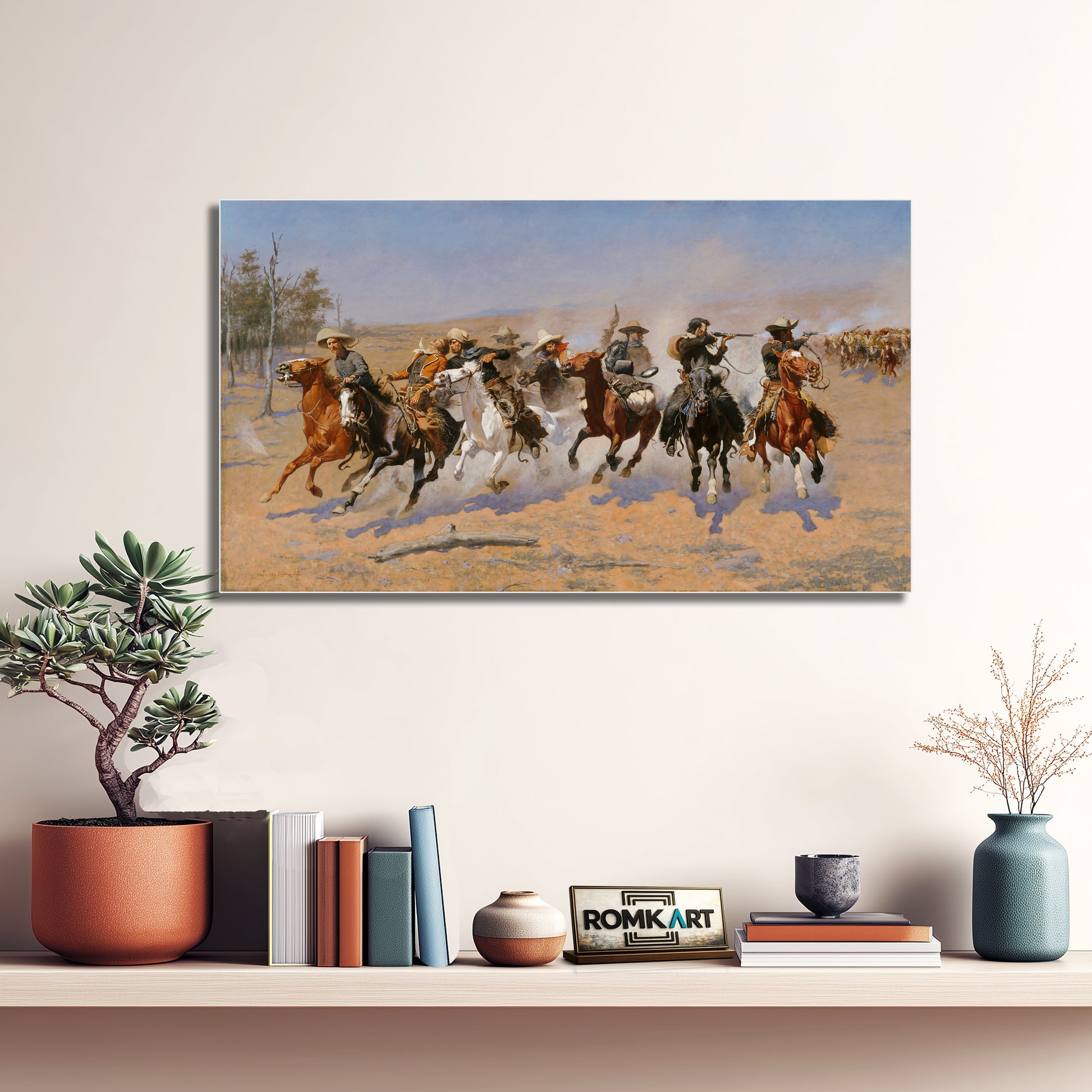 Frederic Remington A Dash For The Timber 1889 – Reproduction