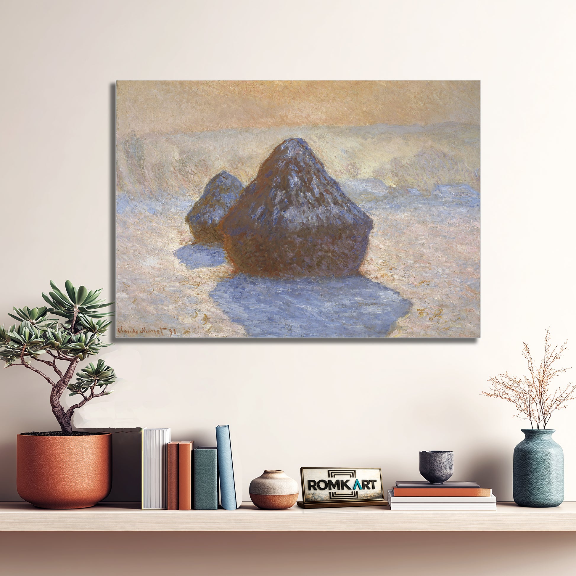 Claude Monet Haystacks Snow Effect 1891 – Reproduction