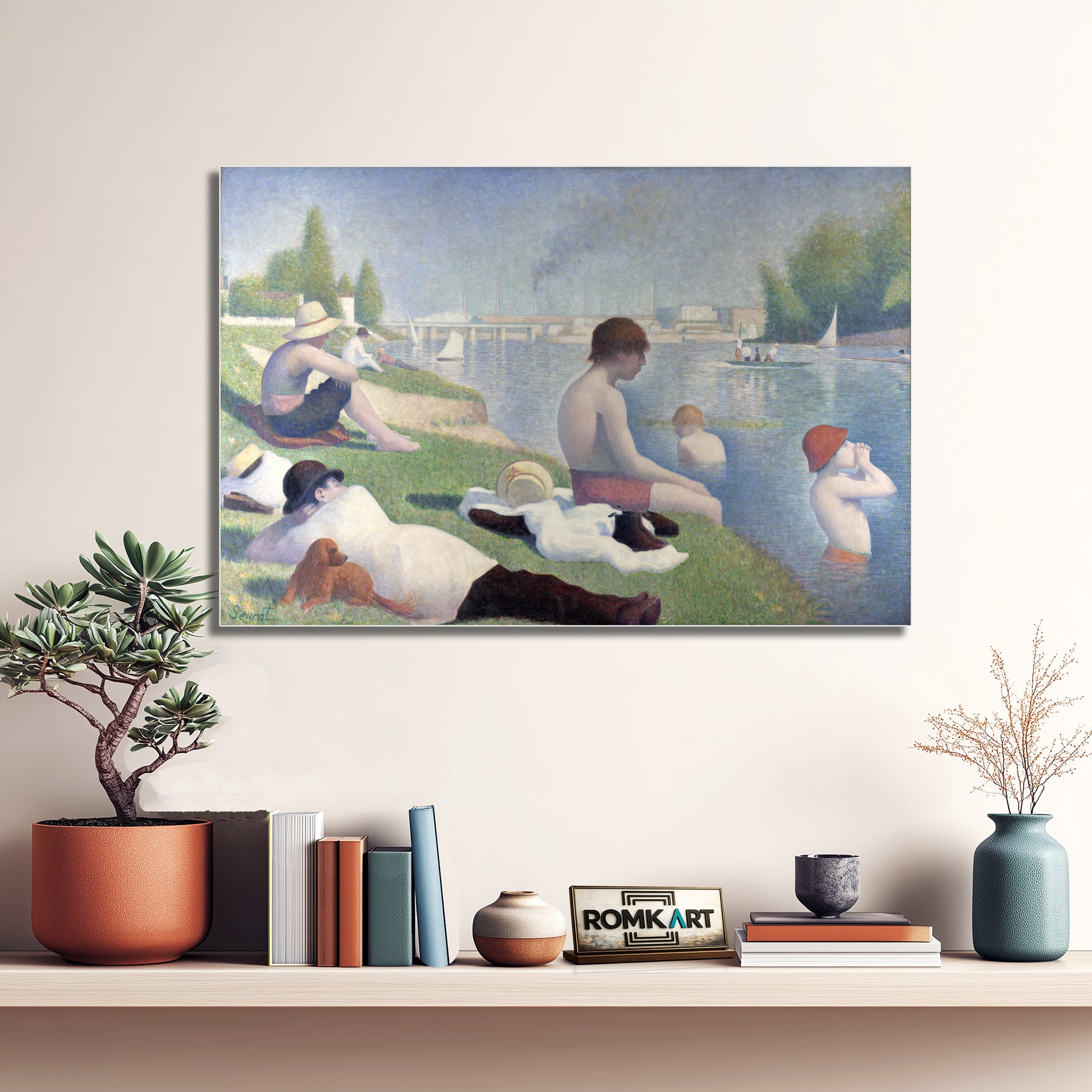 Georges Seurat Bathers At Asnires 1884-1887 – Reproduction