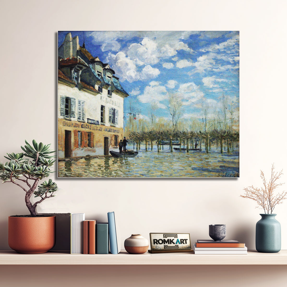 Alfred Sisley Boat In The Flood At Port Marly – Reproduction