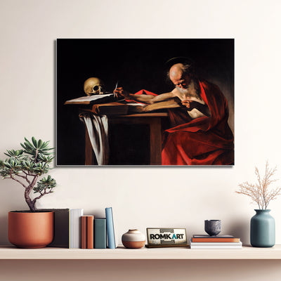 Caravaggio Saint Jerome Writing 1605-06 – Reproduction
