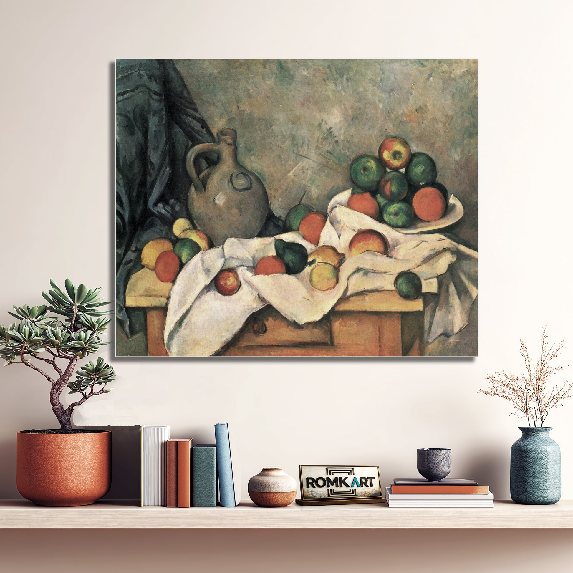 Paul Cezanne Curtain Jug And Fruit Bowl 1893 – Reproduction