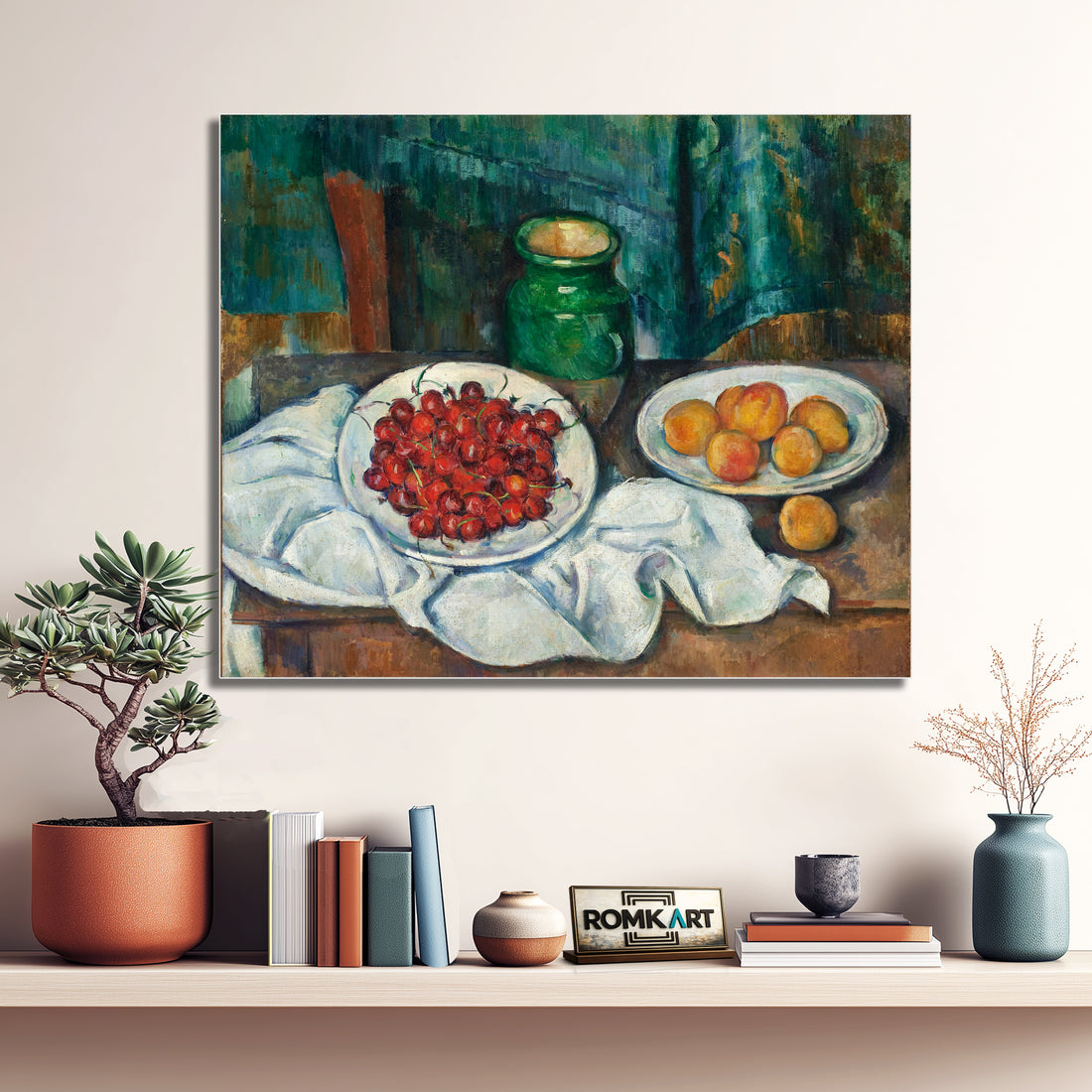 Paul Cezanne Still Life With Cherries And Peaches 1885 – Reproduction