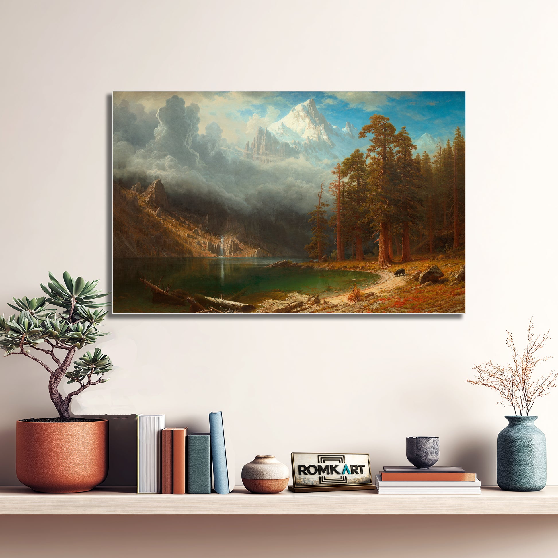 Albert Bierstadt Mount Corcoran 1876-1877 - Reproduction by RomKart - Hand-Painted Oil Painting
