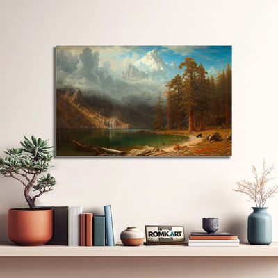 Albert Bierstadt Mount Corcoran 1876-1877 - Reproduction by RomKart - Hand-Painted Oil Painting