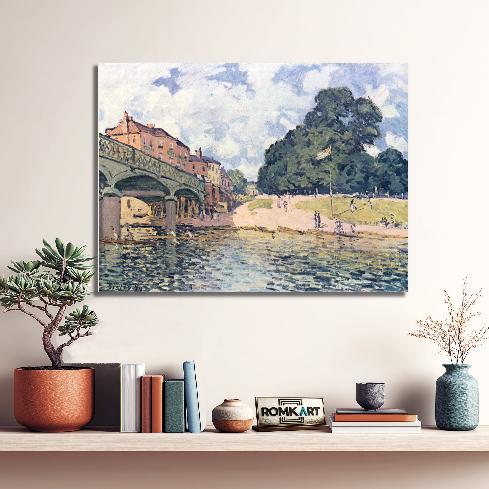 Alfred Sisley Bridge At Hampton Court 1874 – Reproduction