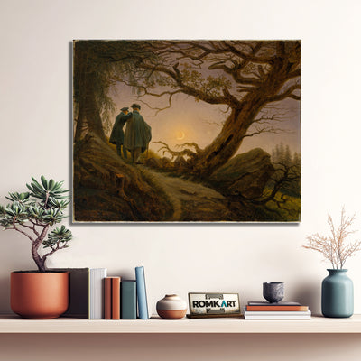 Caspar David Friedrich Two Men Contemplating The Moon 1825 – Reproduction