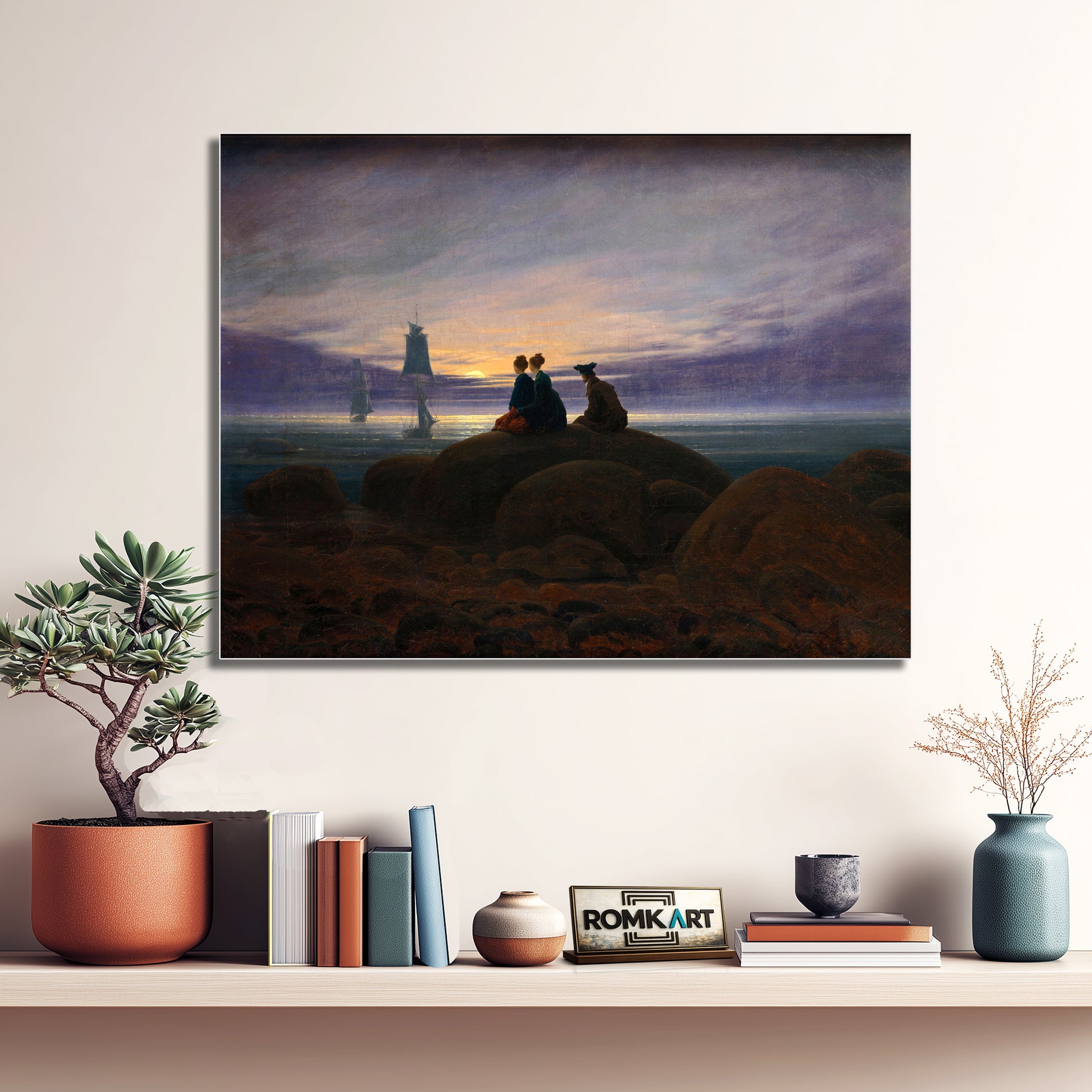 Caspar David Friedrich Moonrise Over The Sea 1822 – Reproduction