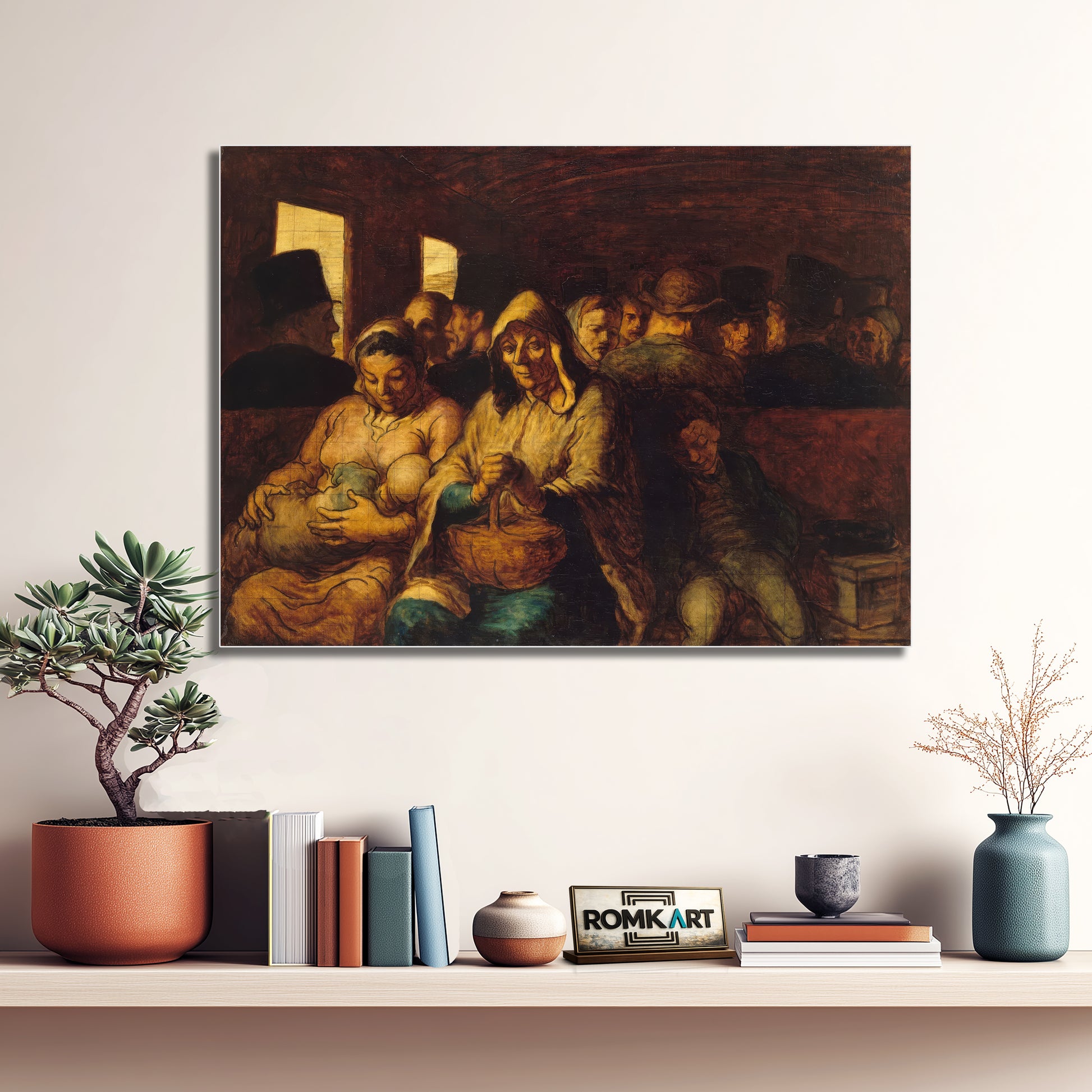 Honor Daumier The Third-class Carriage 1862 Realist Masterpieces – Reproduction