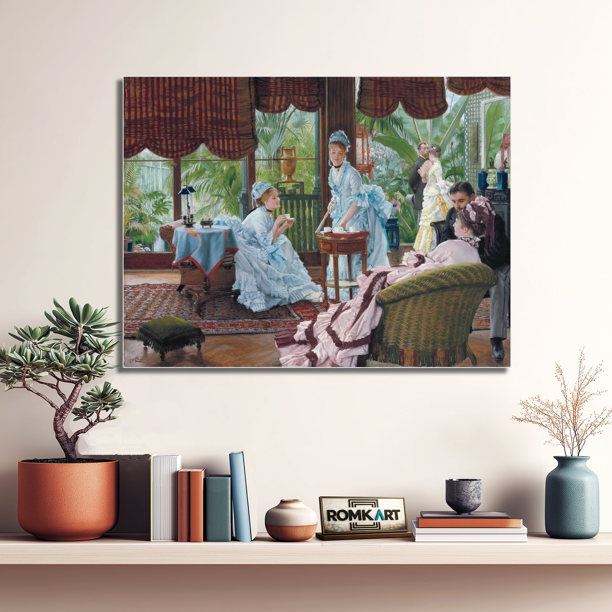 James Tissot In The Conservatory 1867 – Reproduction