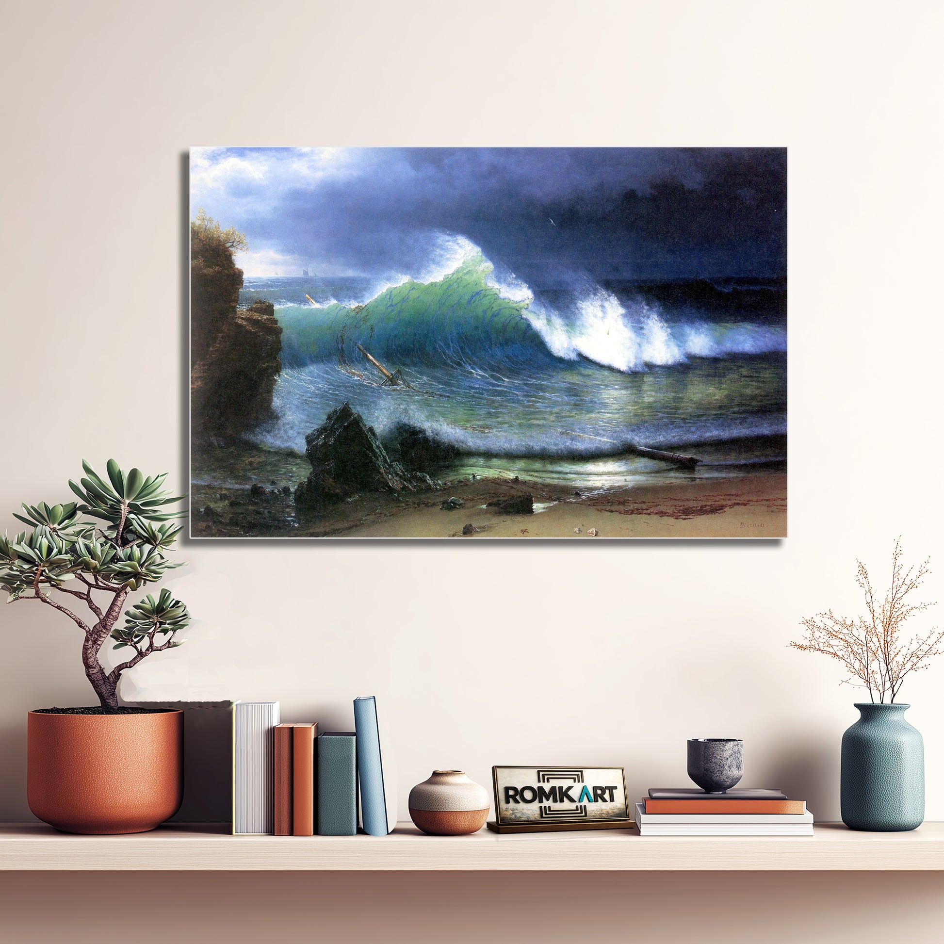 Albert Bierstadt The Shore Of The Turquoise Sea 1878 – Reproduction