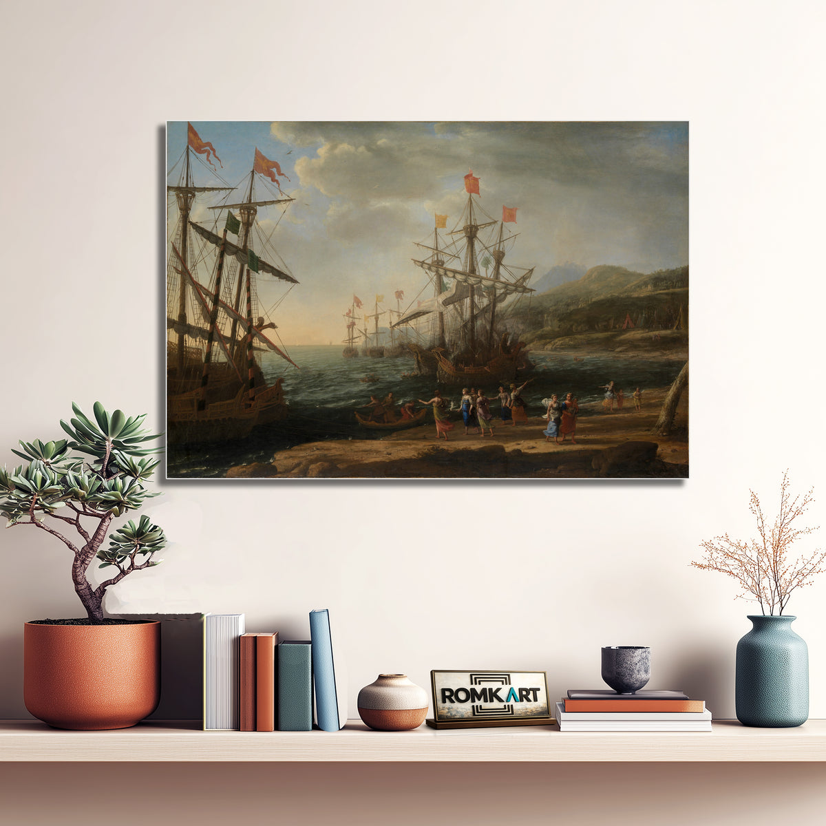Claude Lorrain The Trojan Women Setting Fire To Their Fleet 1643 – Reproduction