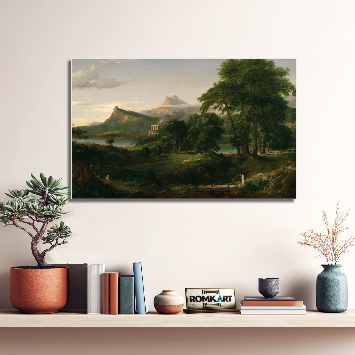 Thomas Cole The Course Of Empire The Arcadian Or Pastoral State 1836 – Reproduction