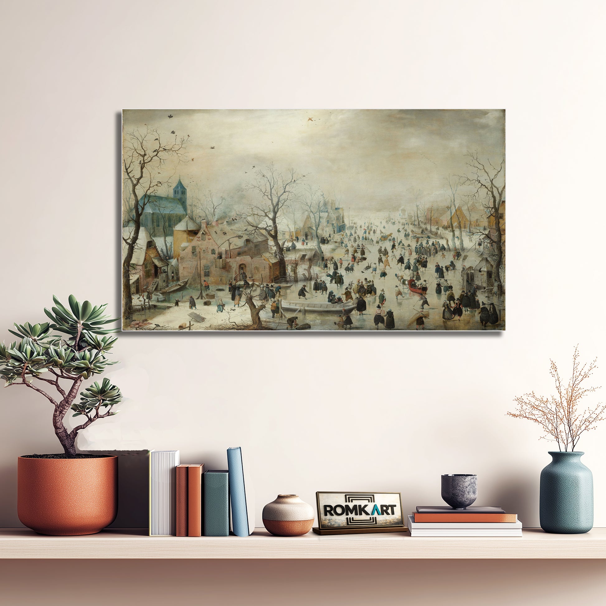 Hendrick Avercamp Winter Landscape With Ice Skaters 1608 – Reproduction