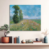 Claude Monet Meadow With Poplars 1875 – Reproduction