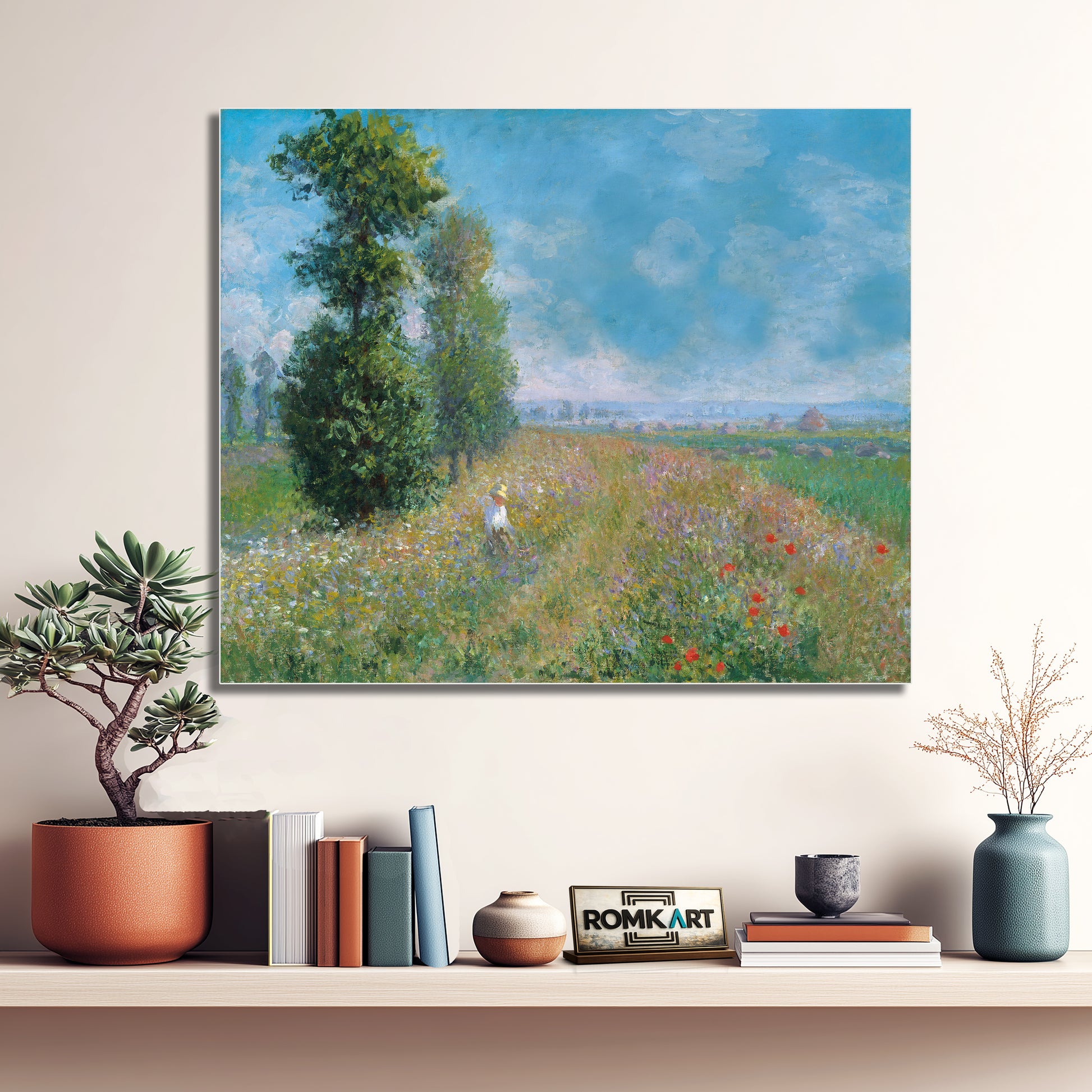 Claude Monet Meadow With Poplars 1875 – Reproduction