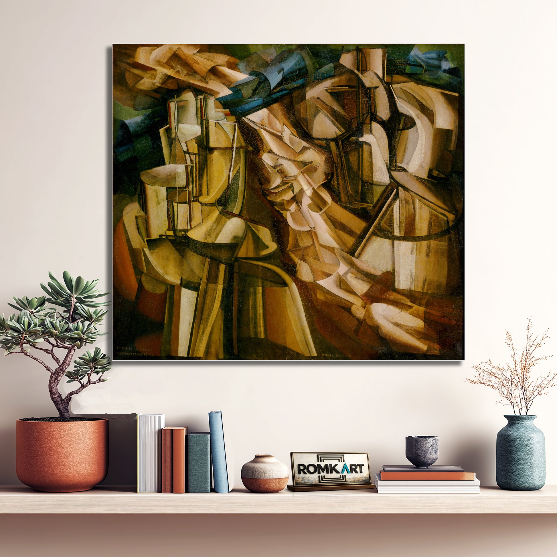 Marcel Duchamp The King And Queen Surrounded By Swift Nudes 1912 – Reproduction