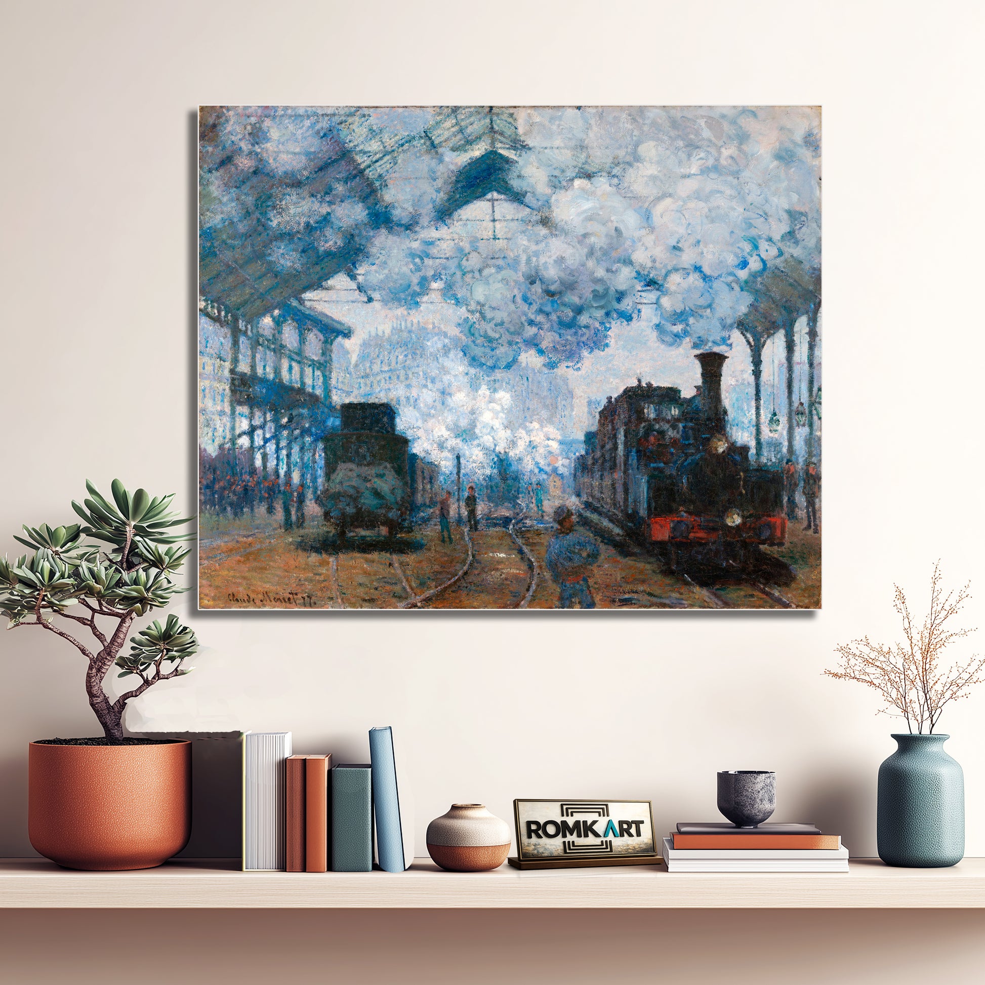 Claude Monet The Gare Saint-lazare Arrival Of A Train 1877 – Reproduction