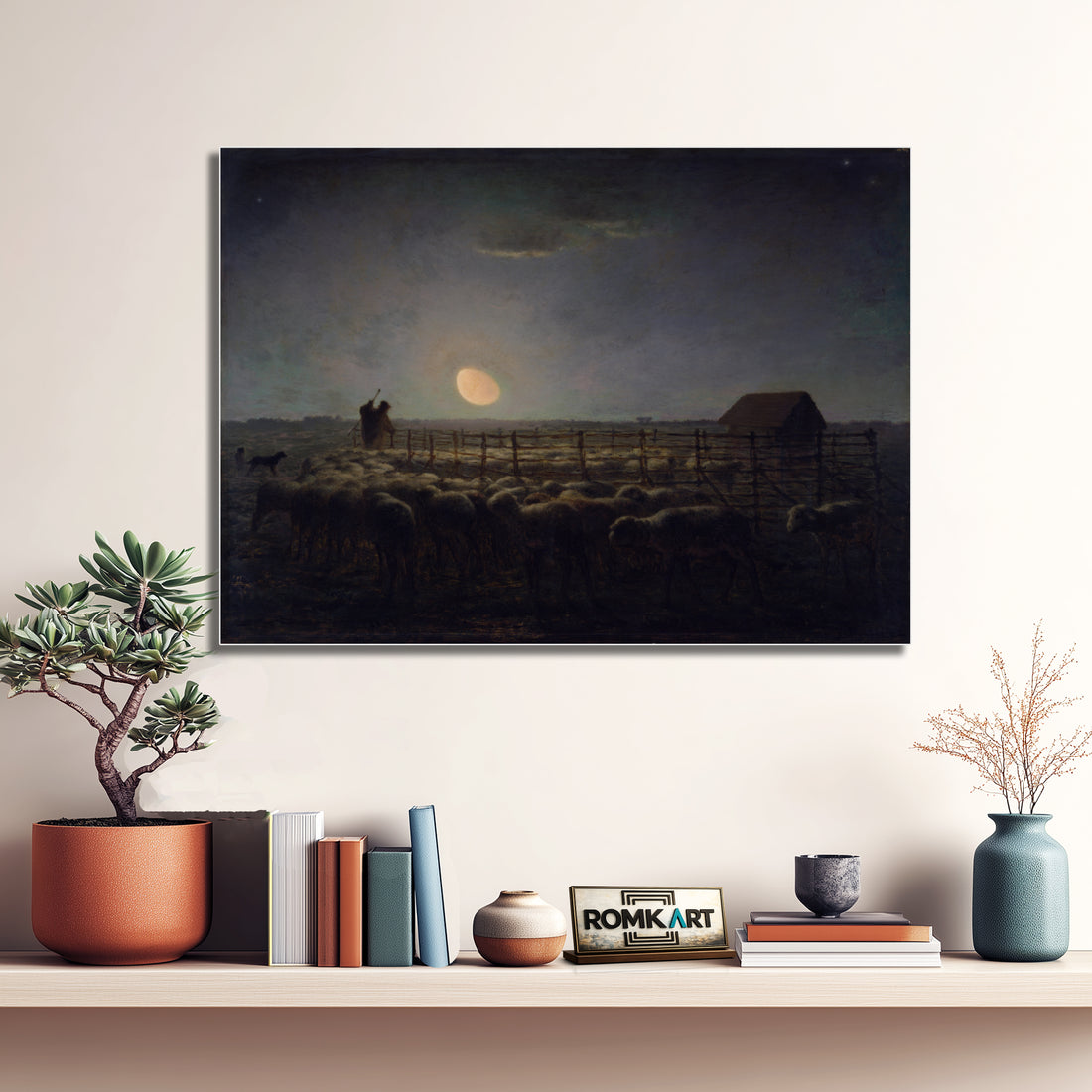 Jean-francois Millet The Sheepfold Moonlight – Reproduction