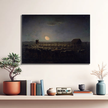 Jean-francois Millet The Sheepfold Moonlight – Reproduction