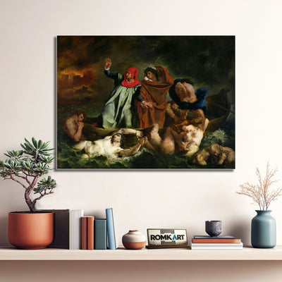 Eugene Delacroix Dante And Virgil In Hell 1822 – Reproduction
