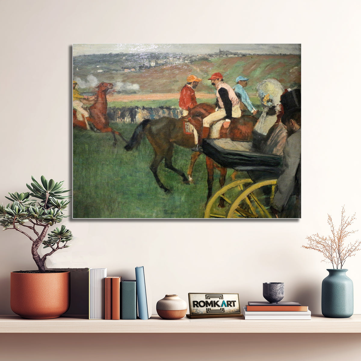 Edgar Degas The Race Track; Amateur Jockeys Near A Carriage C 1877-80 – Reproduction