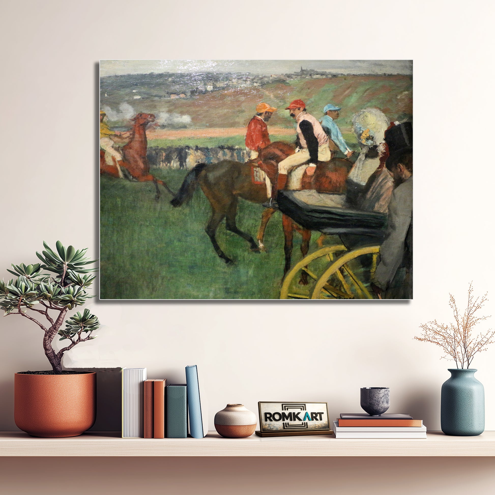 Edgar Degas The Race Track; Amateur Jockeys Near A Carriage C 1877-80 – Reproduction