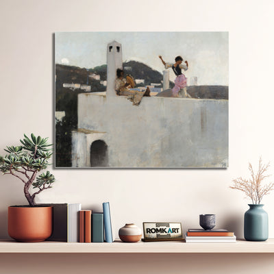 John Singer Sargent Capri Girl On A Rooftop 1878 – Reproduction